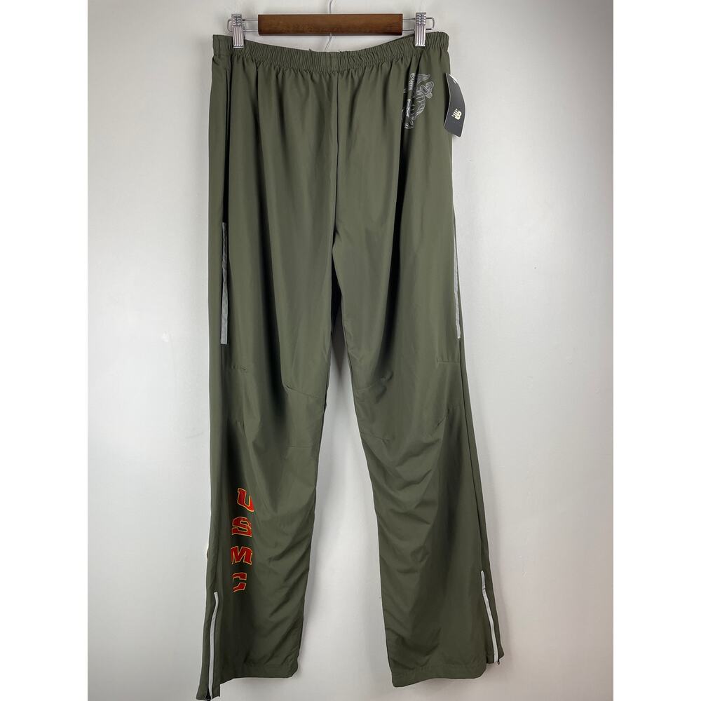 NWT New Balance USMC PT Running Track Pants Olive Drab Green Mesh Lined Men’s M